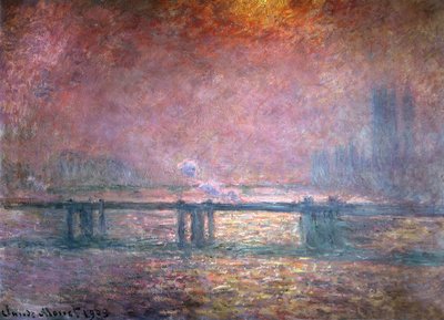 チャリングクロスのテムズ川、1903年 作： Claude Monet